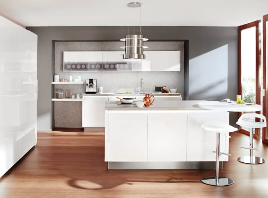 Cuisine Resopal 3416 blanc neige brillant, design épuré