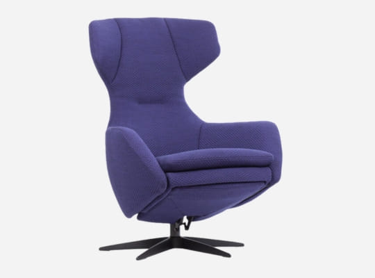 Fauteuil relax en tissu bleu Gealux