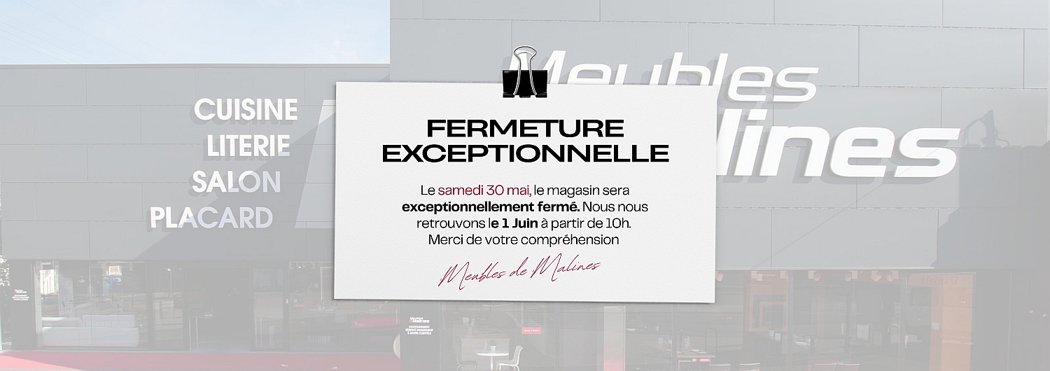 Fermeture exceptionnelle