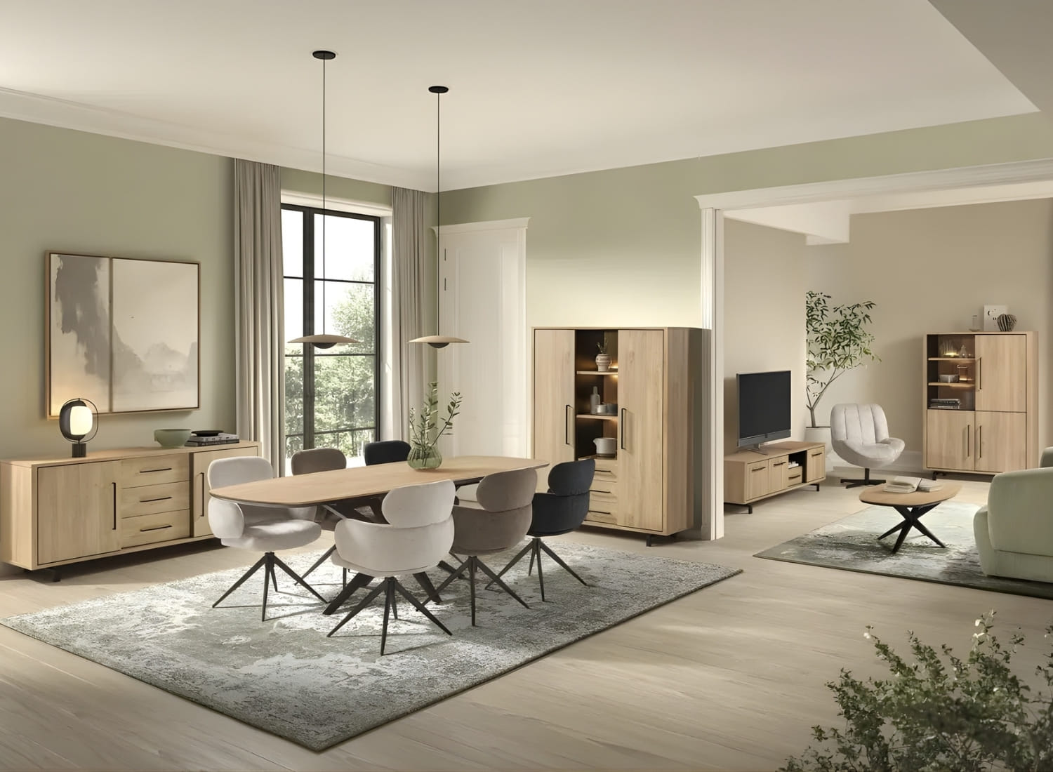 Meubles de séjour, ensemble salon et salle à manger