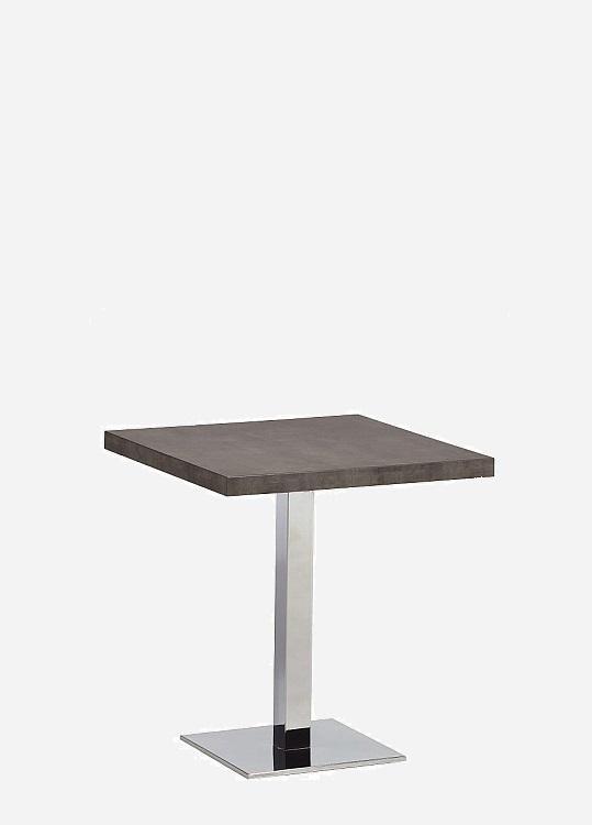 Table carrée avec pied central en métal