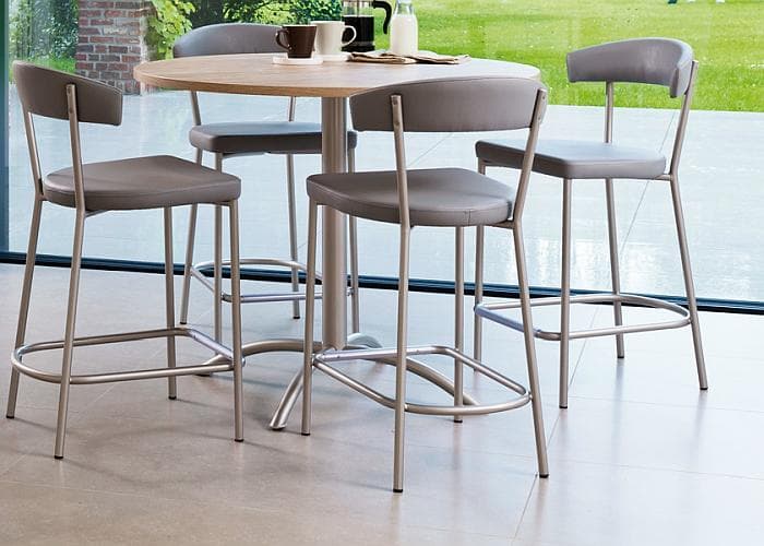 Table de cuisine ronde beige pour 4 personnes